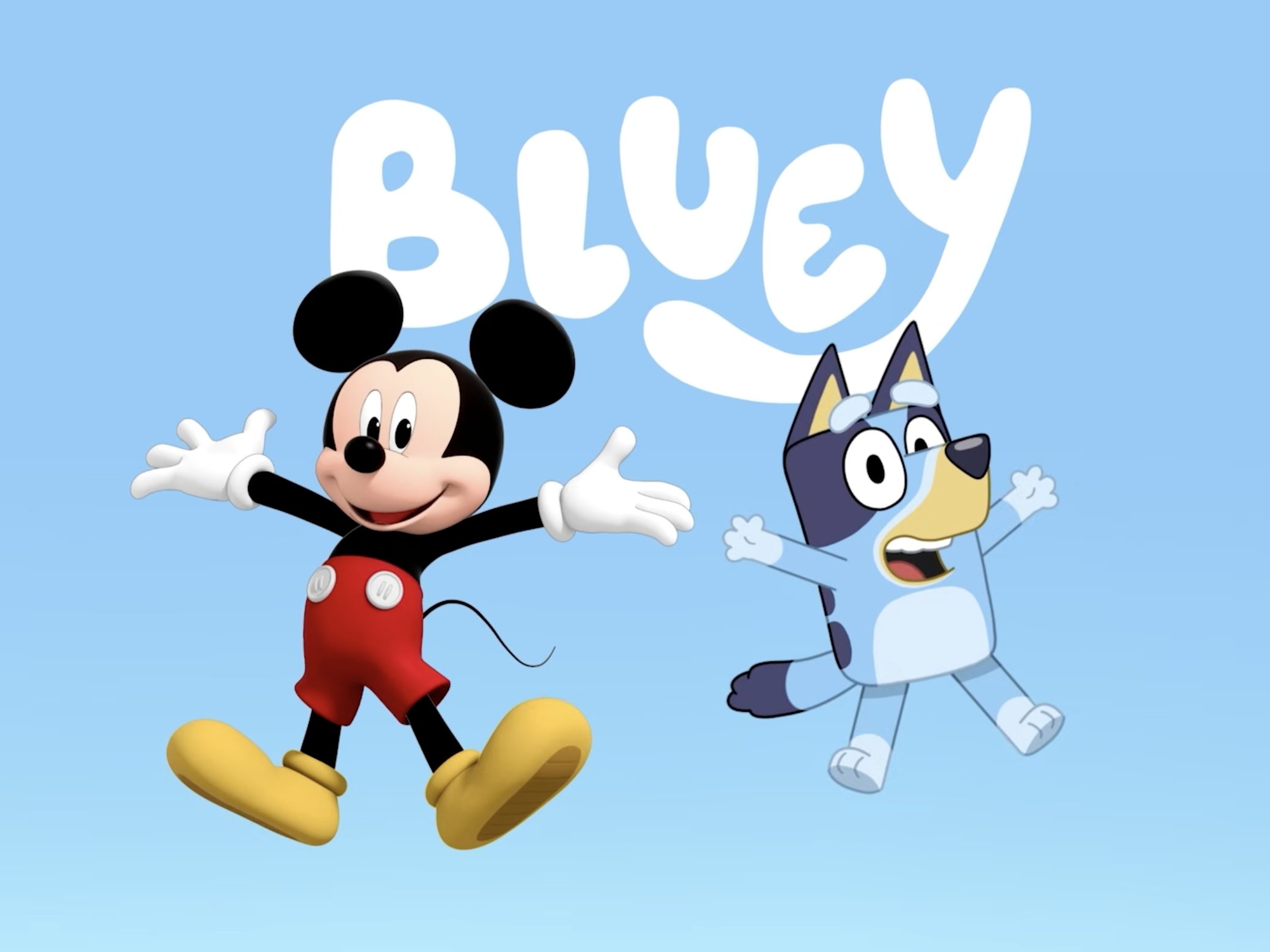 Watch Mickey Mouse and Bluey Together in New Viral Disney Short