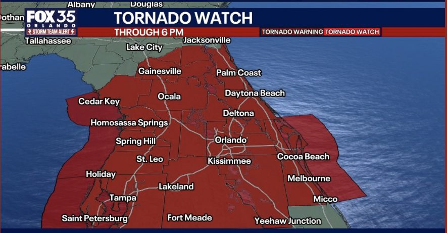 Weather Alert: Tornado Watch In Effect At Disney World
