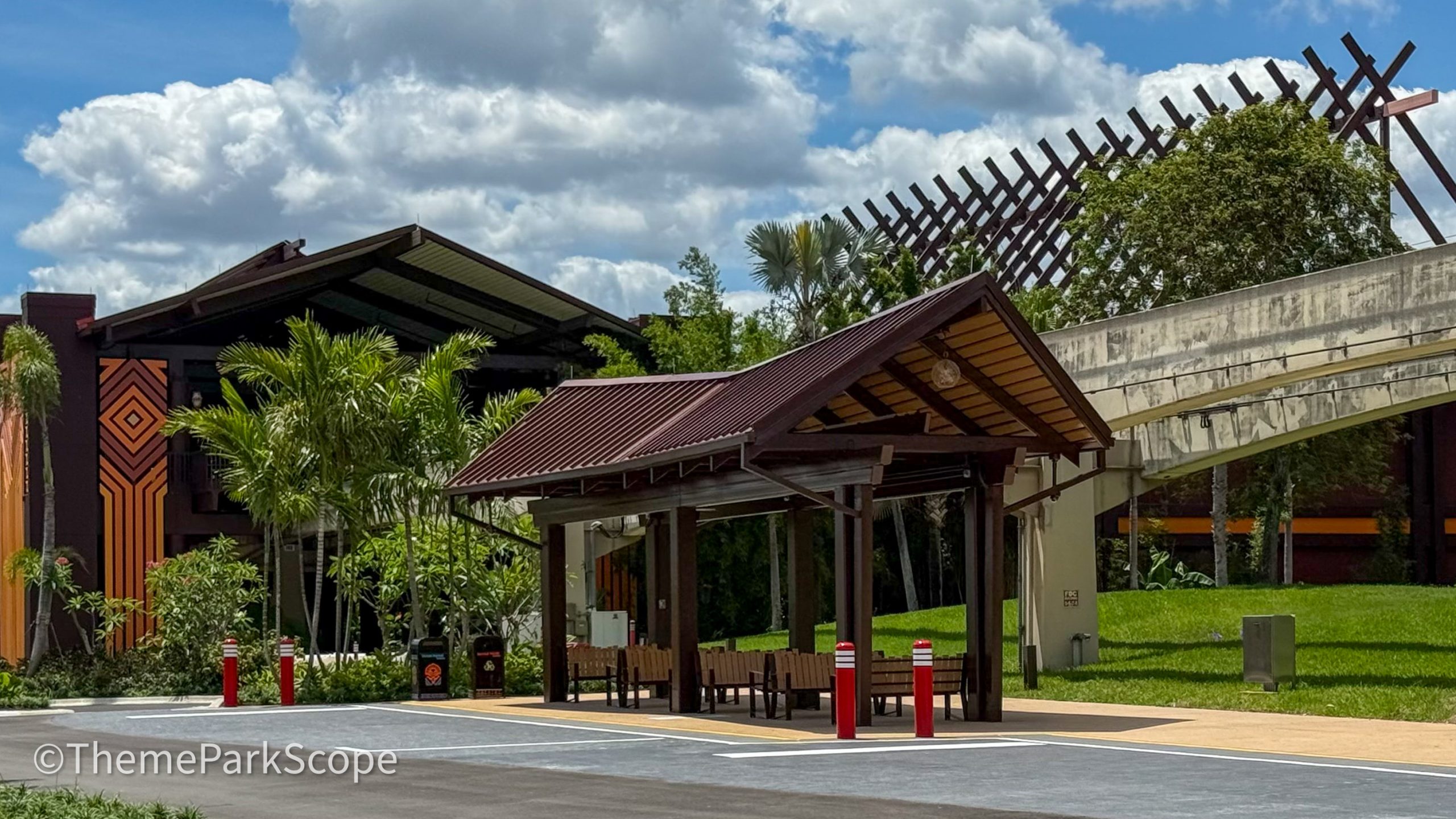 Construction Wrapping Up On New Polynesian Resort Bus Loop