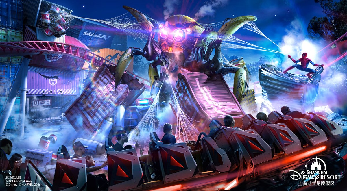 Shanghai Disneyland’s Spider-Man Coaster Gets a New Look at D23 2026