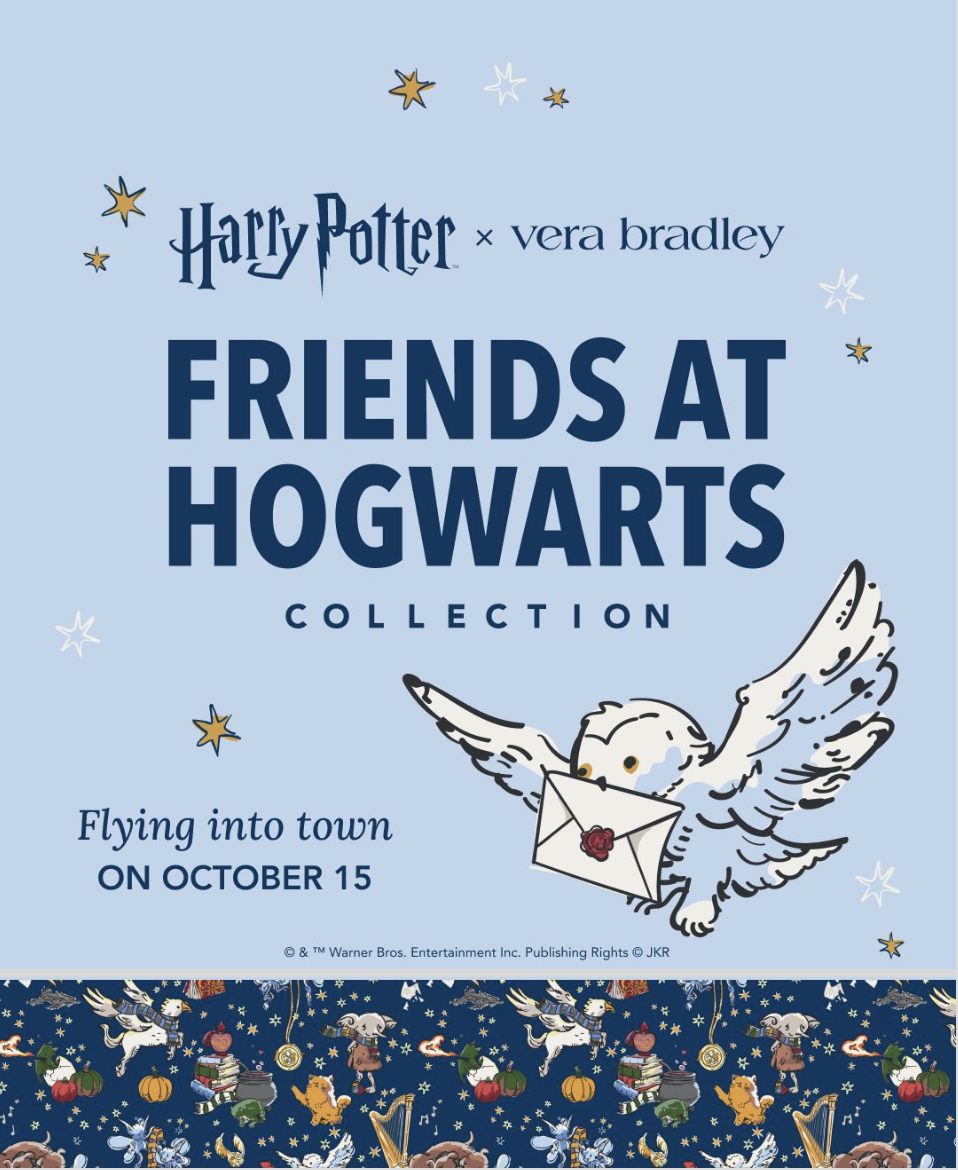 Vera Bradley Is Bringing Back Friends at Hogwarts on October 15